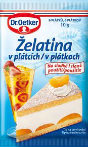 Želatína v plátkoch 10g
